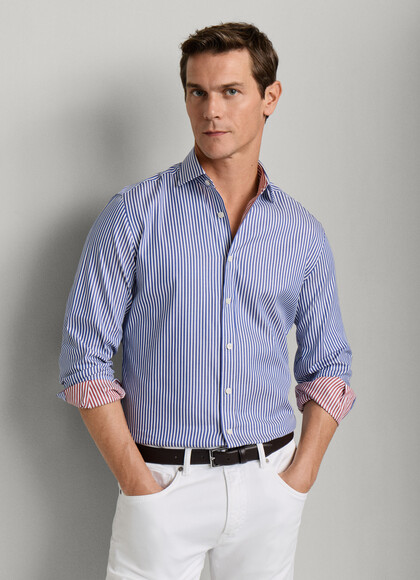 Tailored Fit Double Face Bengal Shirt