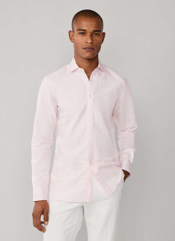 Tailored Fit Linen-Cotton Stripe Shirt - 2 Tailored Fit Linen-Cotton Stripe Shirt - 2
