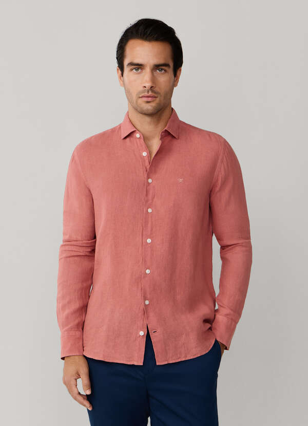 Tailored Fit Garment Dyed Linen Shirt - 2 Tailored Fit Garment Dyed Linen Shirt - 2
