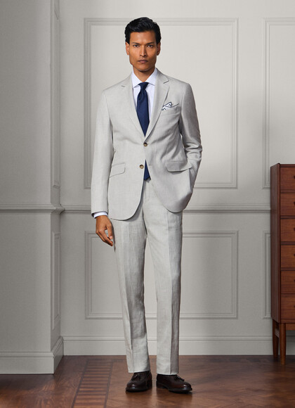 Linen-Wool Hopsack Suit - Woven In Italy