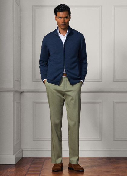 Slim Fit Kensington Cotton-Silk Chinos